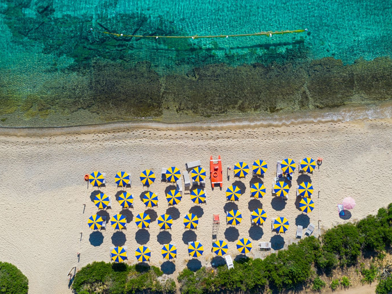 Bovenaanzicht strand
