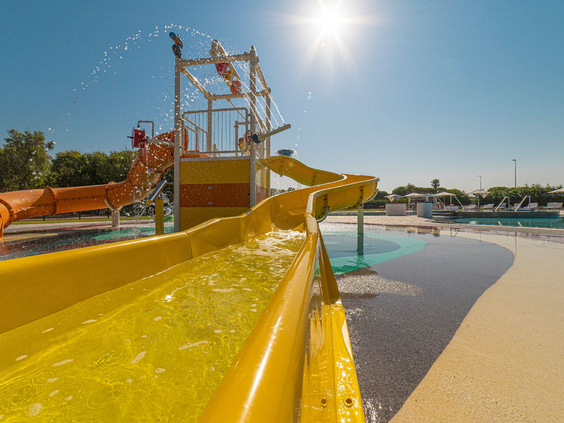 Glijbaan op camping Laguna Blu
