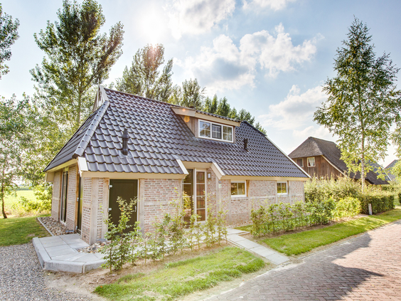 Luxe vrijstaande bungalow in de stijl van een moderne Drentse woonboerderij op vakantiepark Landal Orveltermarke.