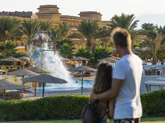 Three Corners Sunny Beach Resort waterspeeltuin waterpret emmer splash waterpark kinderen Hurghada Egypte familiehotel
