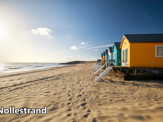 De beroemde gekleurde strandhuisjes op het strand bij Oostkapelle en Zoutelande